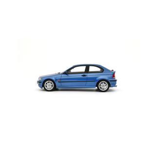 BMW E46 318 TI COMPACT ESTORIL BLUE 2002 OttO mobile 1:18 Resinemodell (Türen, Motorhaube... nicht zu öffnen!)